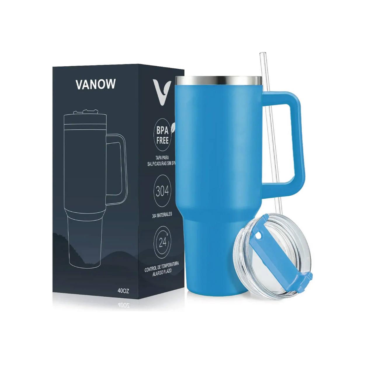 Vaso Térmico De 40oz - Azul Claro
