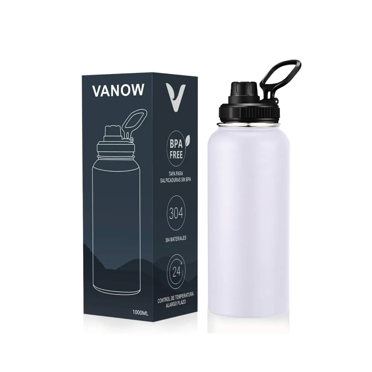 Botella Térmica de 32 oz - Blanco