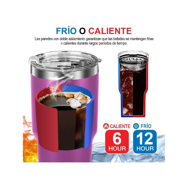 Vaso Térmico de 30 oz - Violeta Oscuro - Imagen 3
