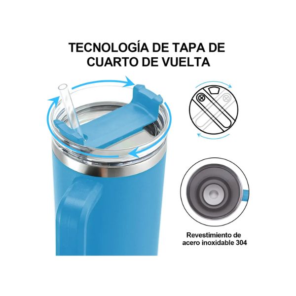 Vaso Térmico De 40oz - Azul Claro - Imagen 3