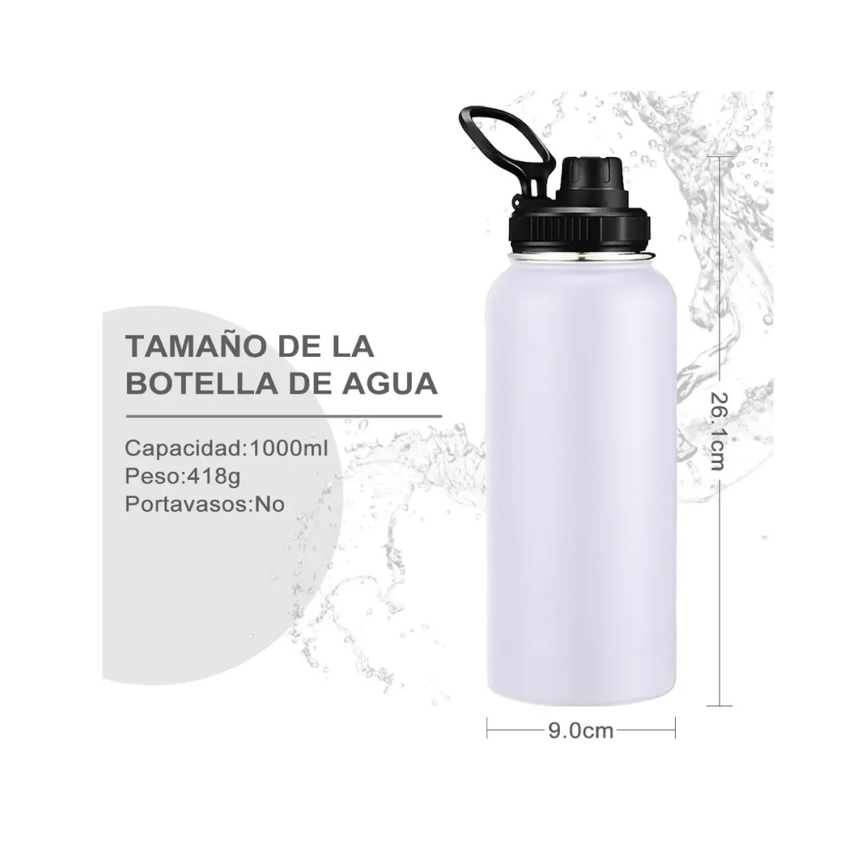 Botella Térmica de 32 oz - Blanco - Imagen 3