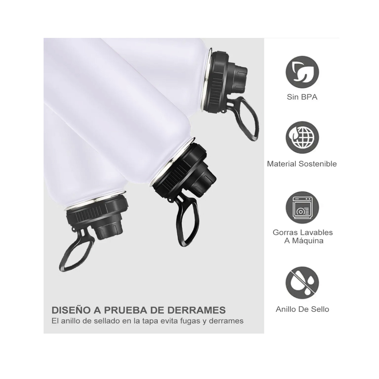 Botella Térmica de 32 oz - Blanco - Imagen 4