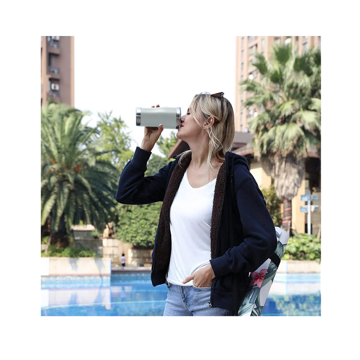Vaso Térmico de 30 oz - Gris - Imagen 4
