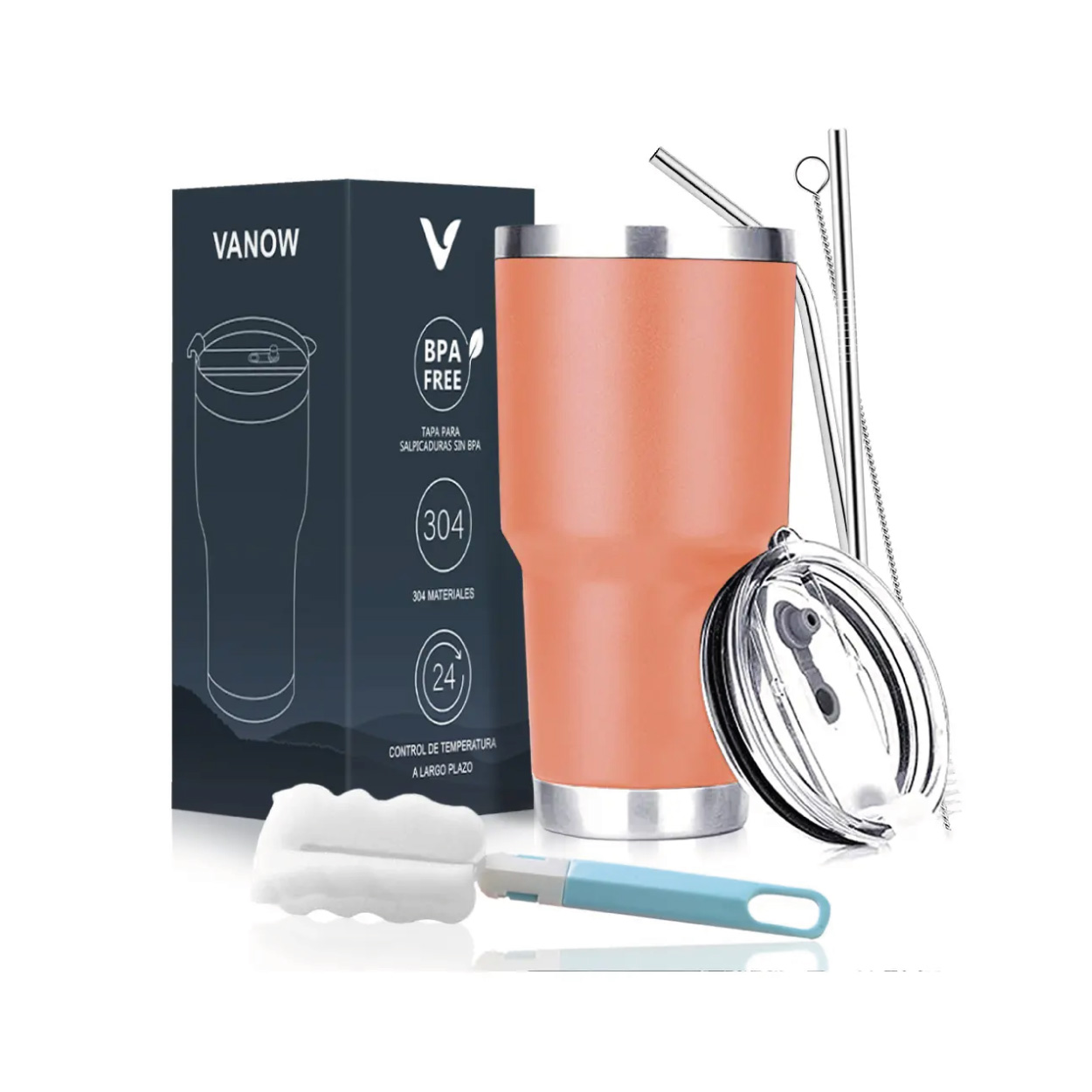 Vaso Térmico de 30 oz - Naranja