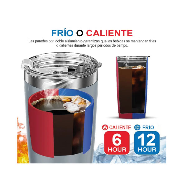Vaso Térmico de 20 oz - Gris - Imagen 4