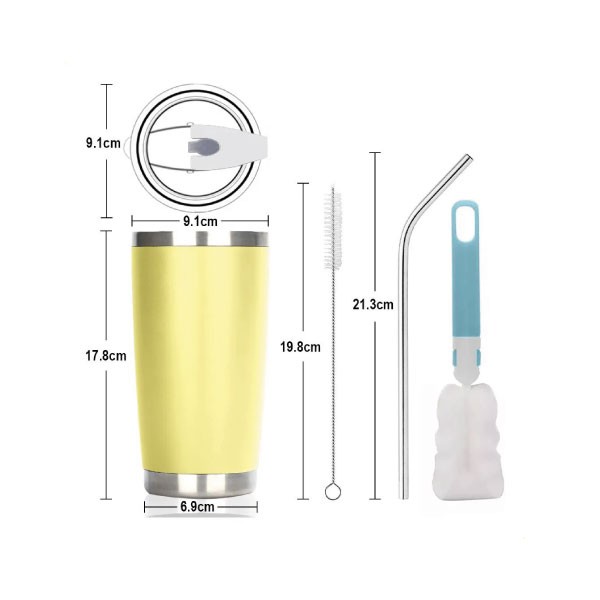 Vaso Térmico de 20 oz - Amarillo - Imagen 2