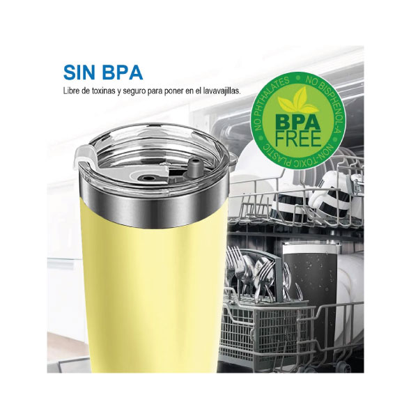Vaso Térmico de 20 oz - Amarillo - Imagen 6