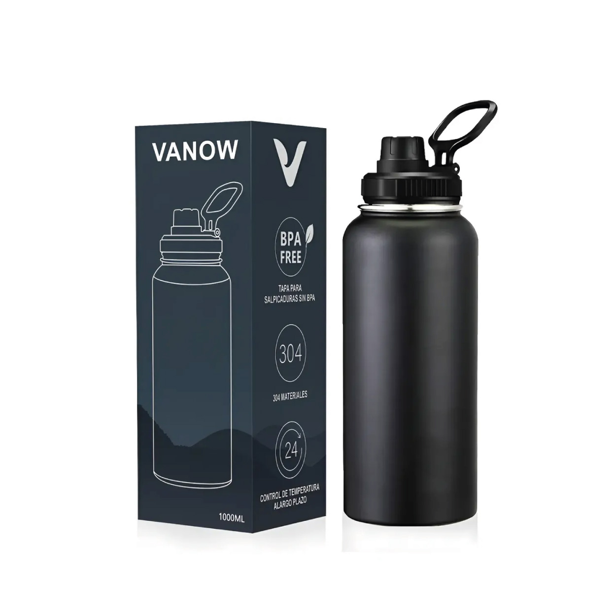 Botella Térmica de 32 oz - Negro