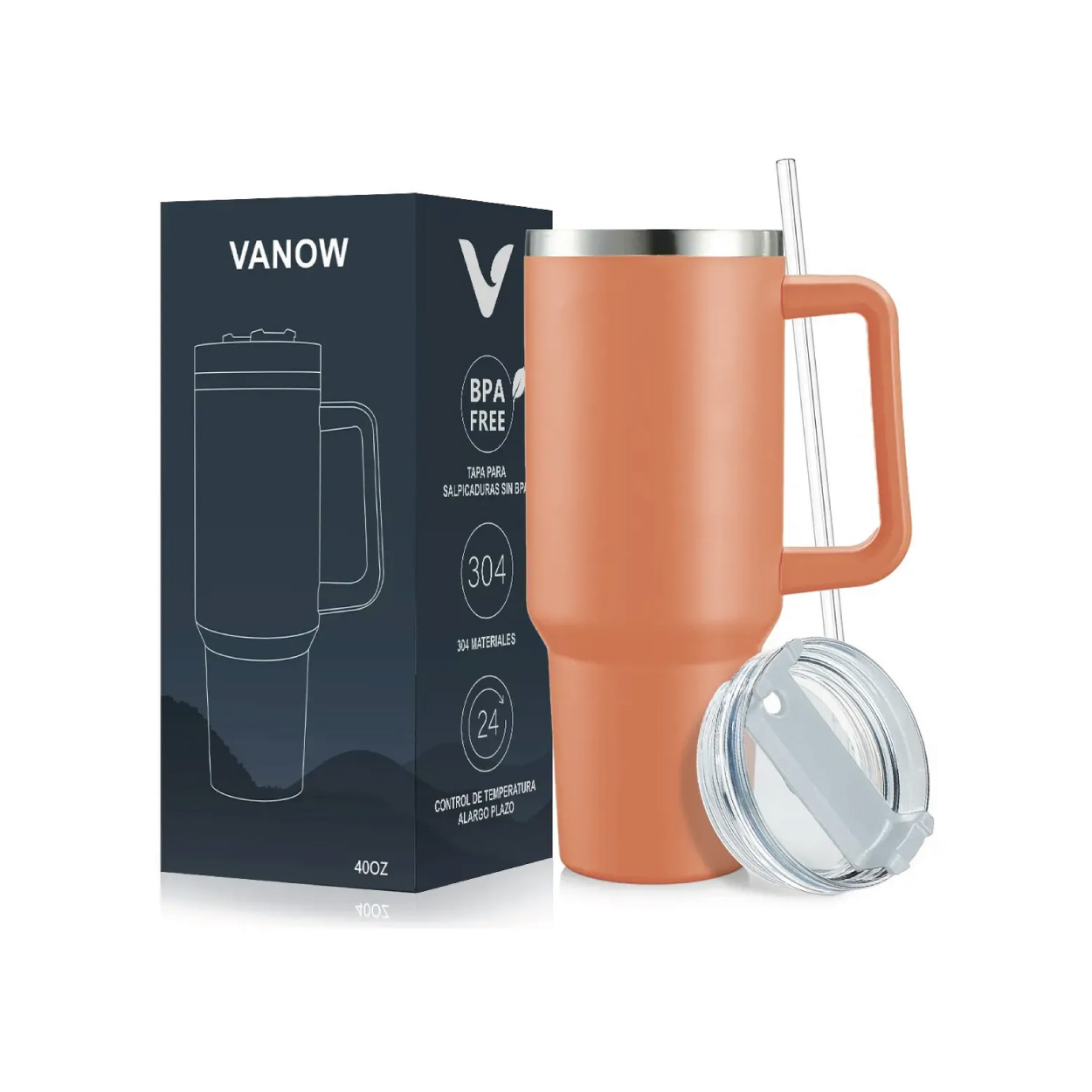 Vaso Térmico De 40oz - Naranja