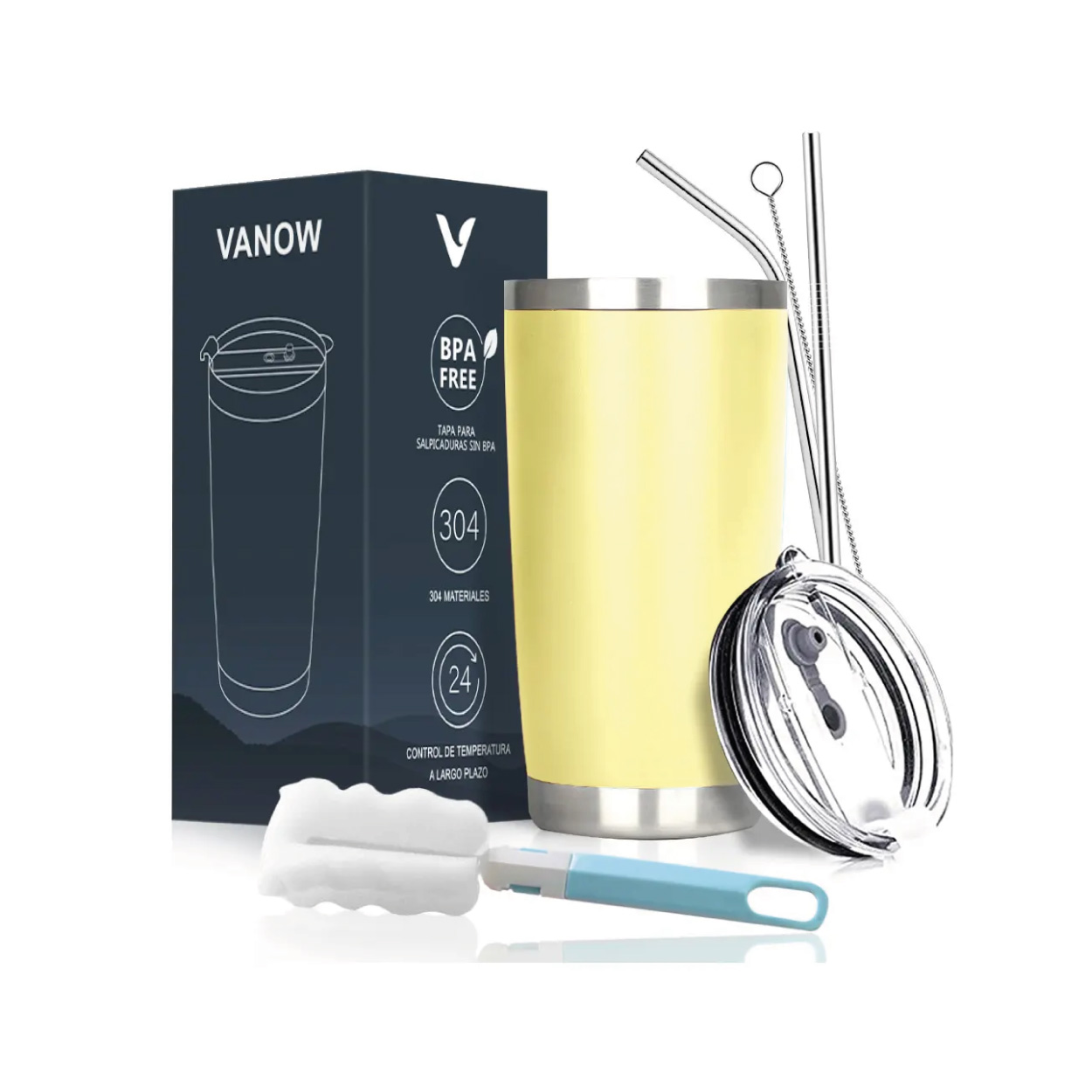 Vaso Térmico de 20 oz - Amarillo