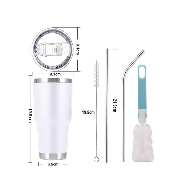 Vaso Térmico de 30 oz - Crema - Imagen 2