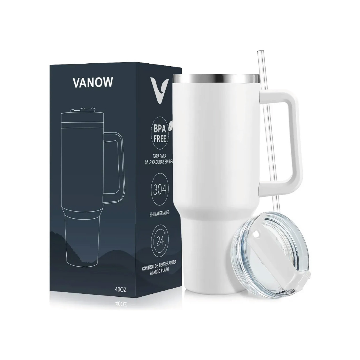 Vaso Térmico De 40oz - Blanco