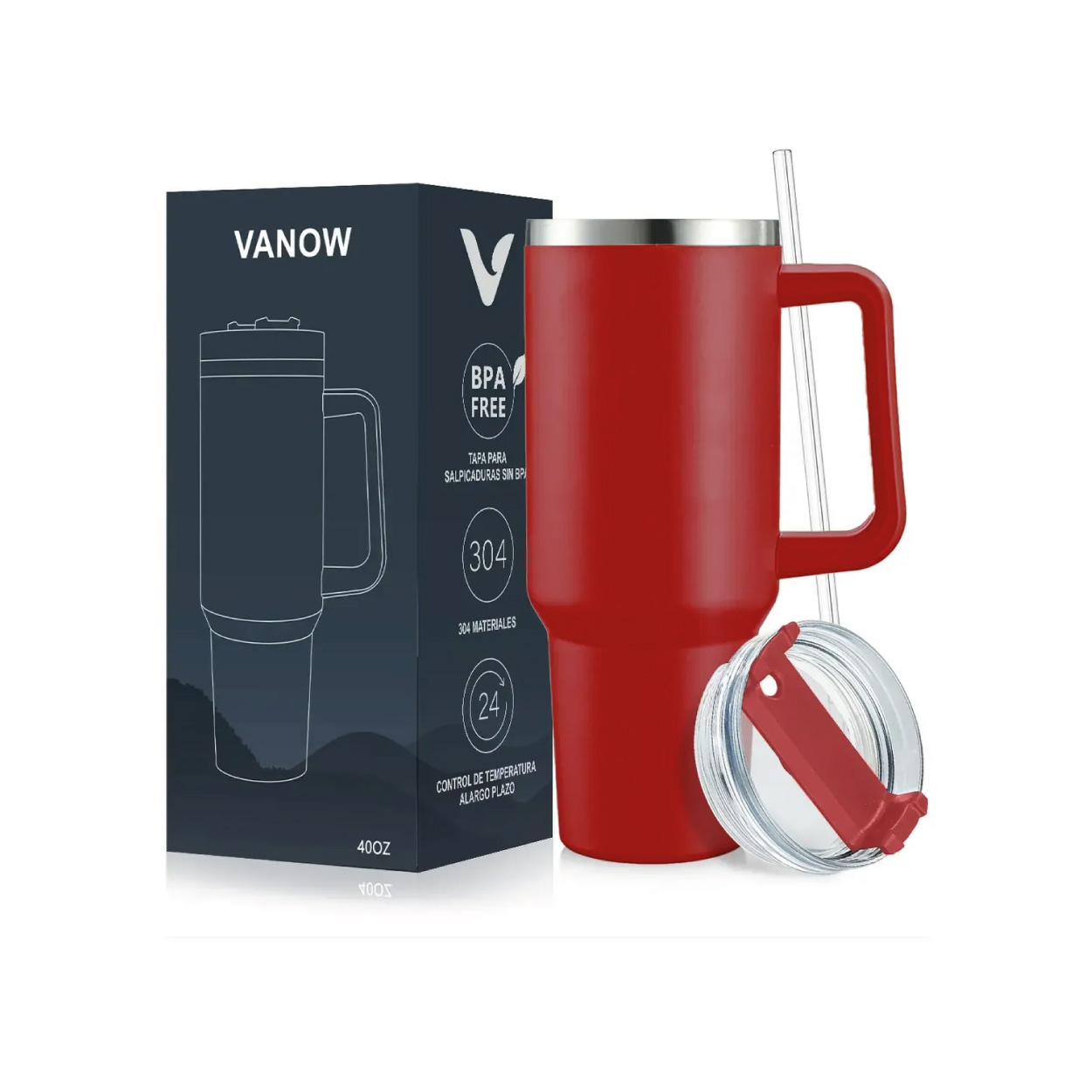 Vaso Térmico de 40 oz - Rojo
