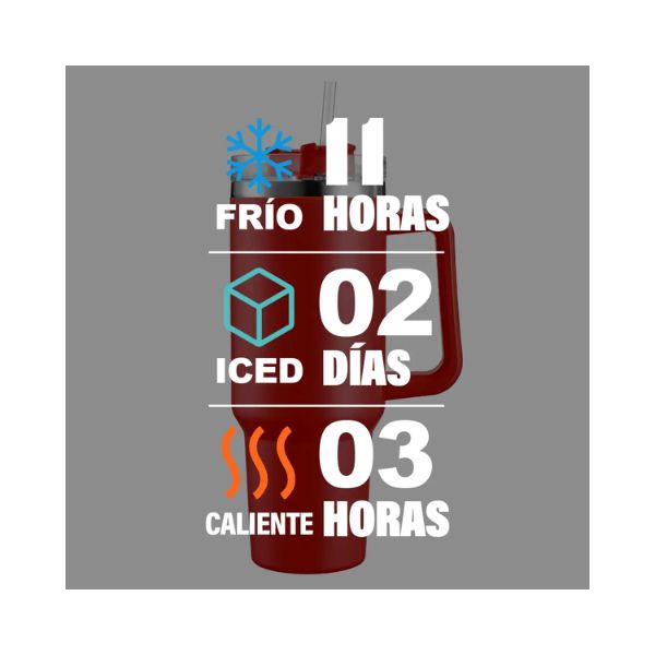 Vaso Térmico de 40 oz - Rojo - Imagen 4