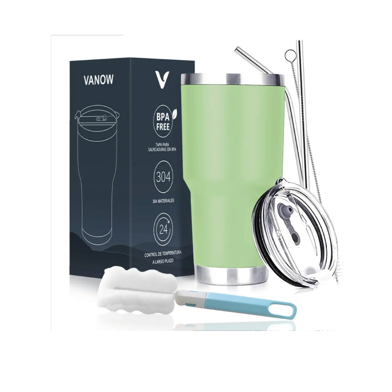 Vaso Térmico de 30 oz - Verde Claro