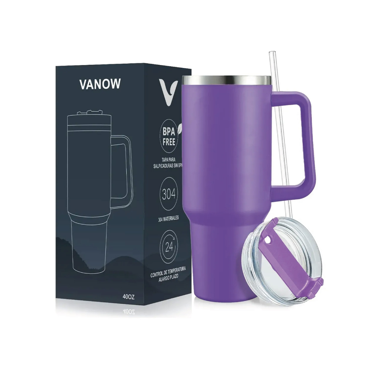 Vaso Térmico de 40 oz - Violeta Oscuro