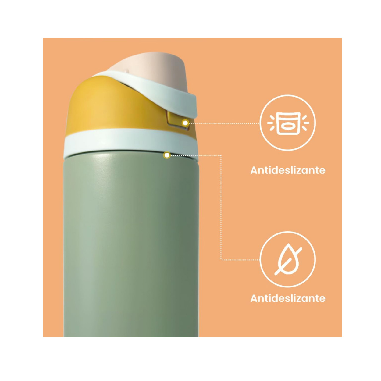 Termo Acero Inoxidable 24 Oz Verde - Imagen 3