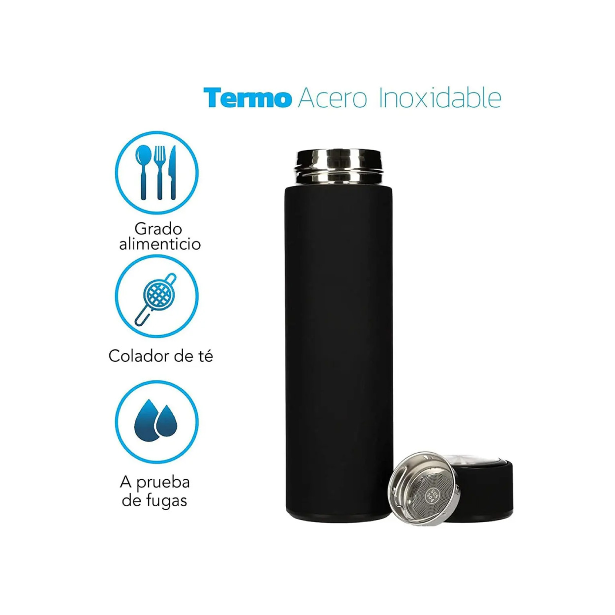 Termo Digital Frio Y Caliente Negro - Imagen 2